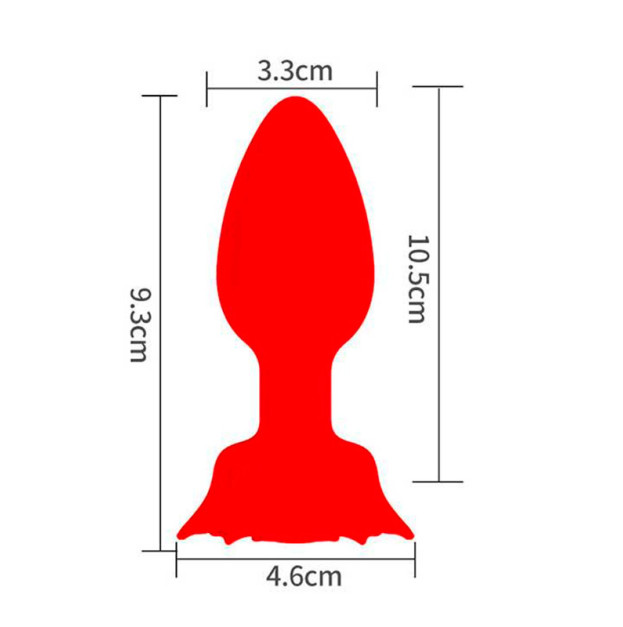 Silicone smart anal plug Smart Rose 3.3x10.5 red