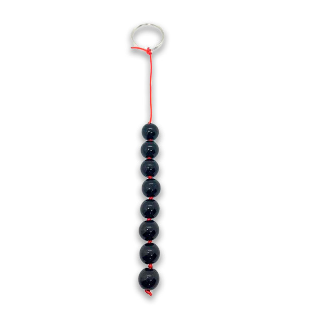Black Tempered Glass Anal Necklace