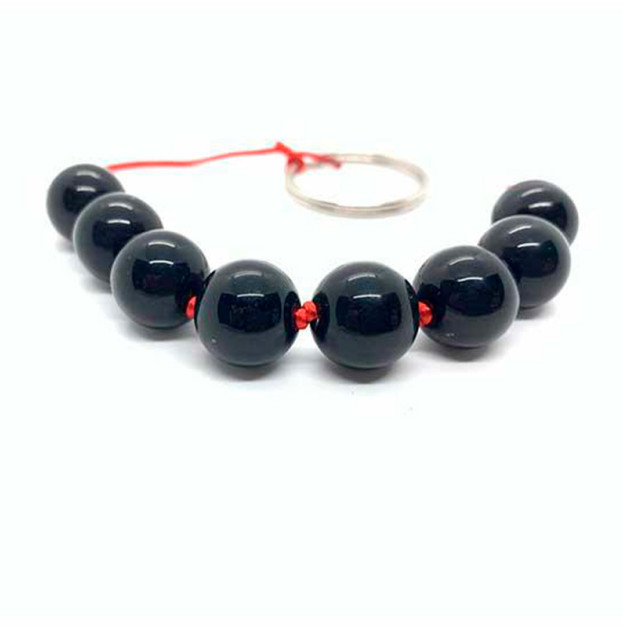 Black Tempered Glass Anal Necklace