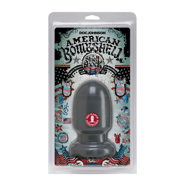 Doc Johnson American Bombshell Fisting Butt Plug - Shell Shock S Gun Metal