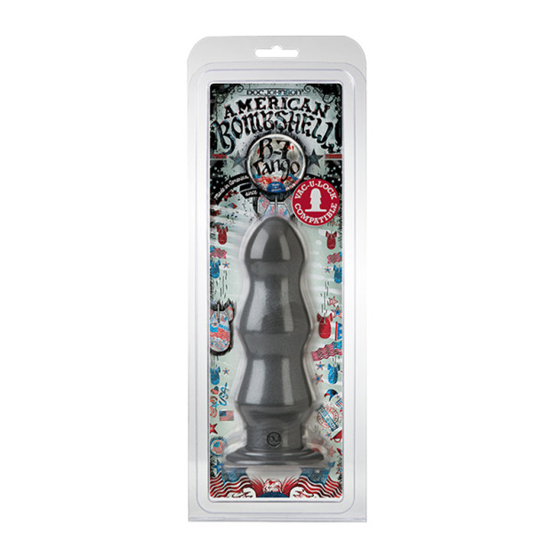 Doc Johnson American Bombshell Fisting Butt Plug - B-10 Tango - Gun Metal