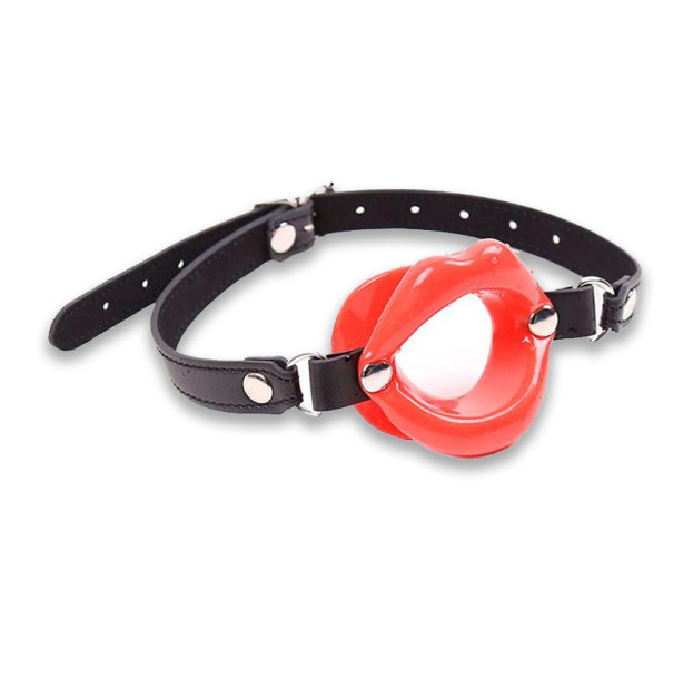 Silicone Gag Lips Open Mouth Red S&M