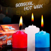 Set of BDSM candles for erotic games with wax S&M