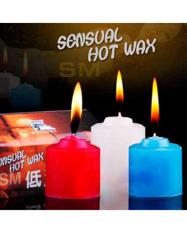 Set of BDSM candles for erotic games with wax S&M