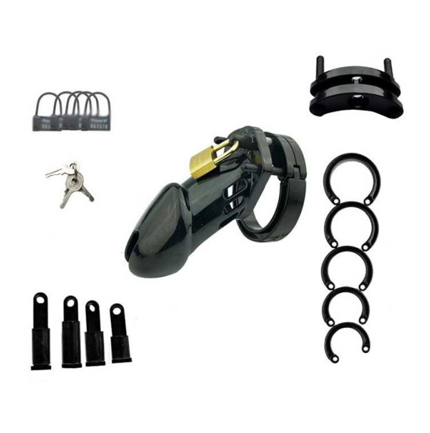 Chastity belt CB-6000 plastic with lock pink S&M