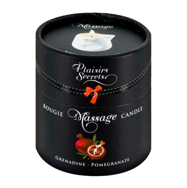 Свеча для массажа в керамической посуде Plaisirs Secrets Pomegranate