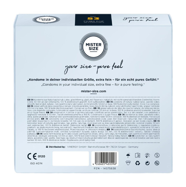 Condoms MISTER SIZE 53 36 pcs