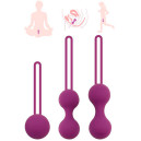 Set of silicone vaginal balls 3 pcs purple