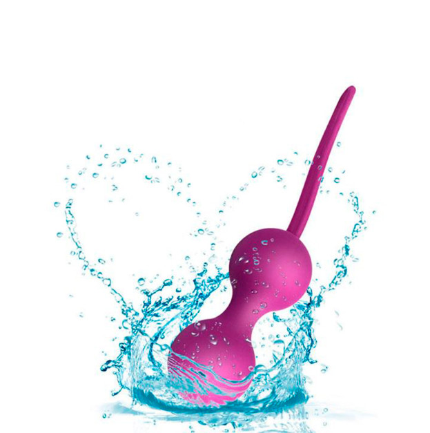 Set of silicone vaginal balls 3 pcs purple