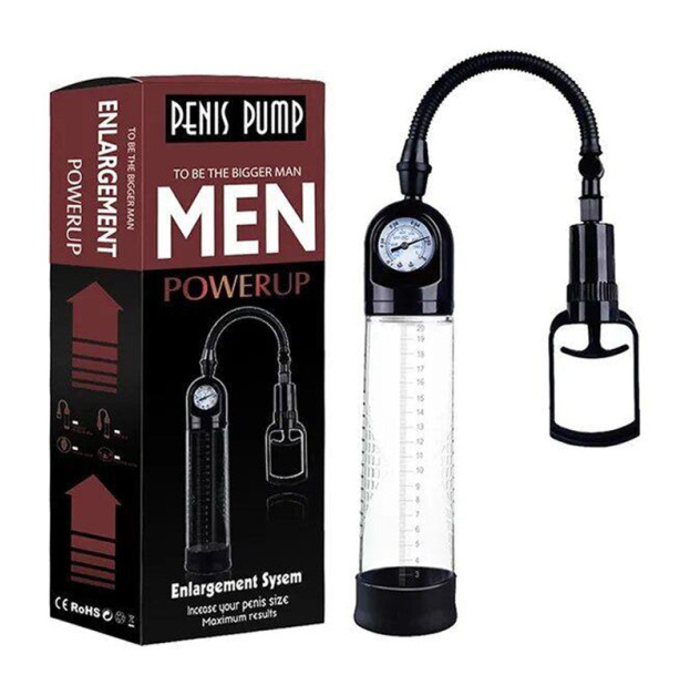 Men Powerup Vacuum Pump with Gauge and Hand Pump