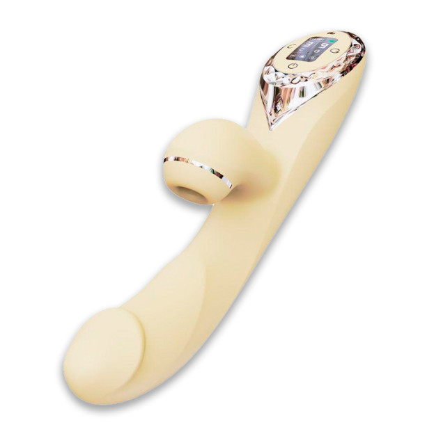 KisToy A-King Max White Vacuum Vibrator Rabbit with Heating
