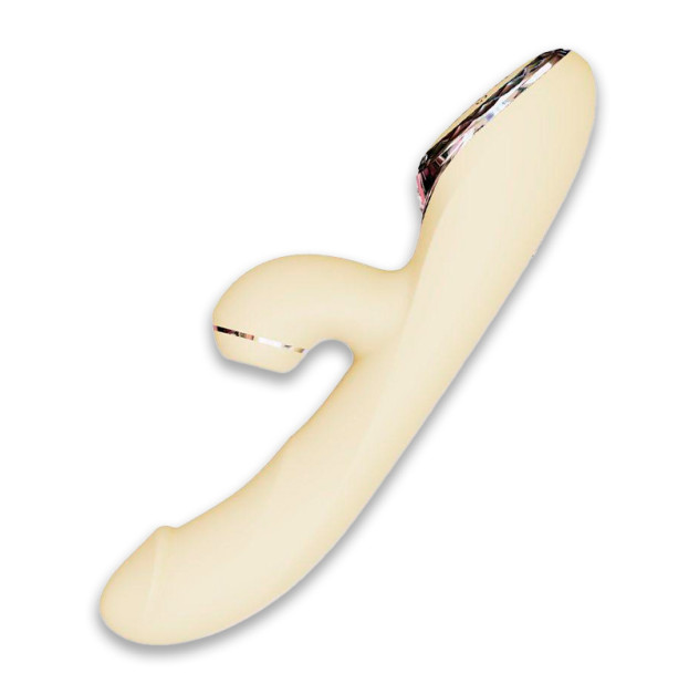 KisToy A-King Max White Vacuum Vibrator Rabbit with Heating