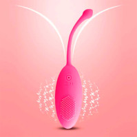 Vibrating egg with bristles purple