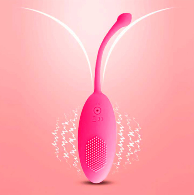 Vibrating egg with bristles purple