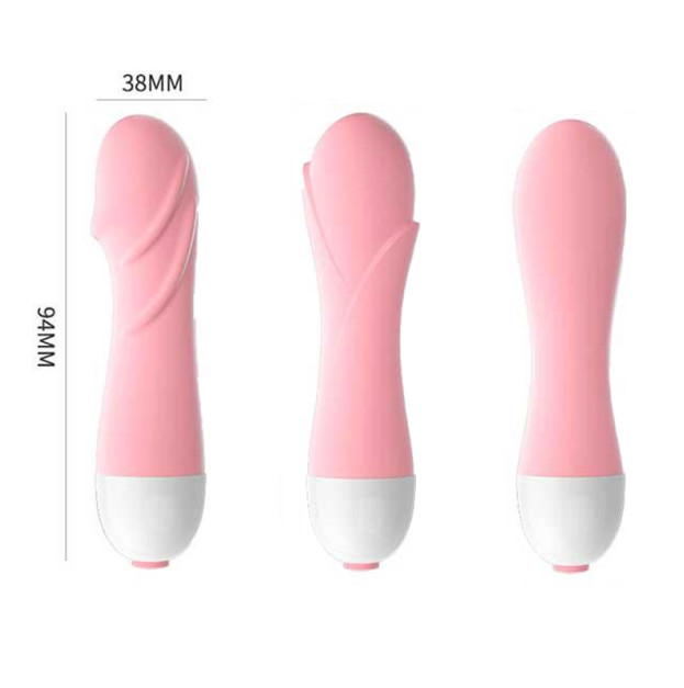 Vibrator massager for clitoris and G-spot light pink