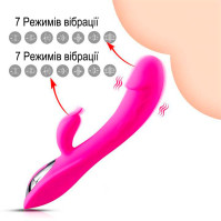 Вибратор двойной мини кролик Melo бордовый