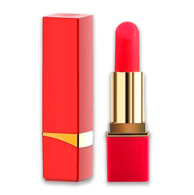 Vibrator for clitoris "Lipstick" USB red
