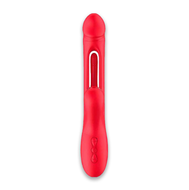 Vibrator 3in1 Pretty Love Finger Bunny red
