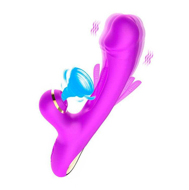 Vibrator 3in1 Pretty Love Finger Bunny purple