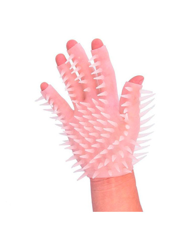 Glove with spikes 15x8 white