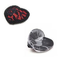 Heart on nipples silicone nipple stickers with pestle for romantic moments red