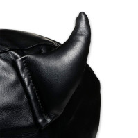 Маска Master Series Dungeon Demon Bondage Mask with Horns Black