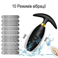 Анальна пробка Svakom Primo Wine з вібрацією і Д/К USB чорна