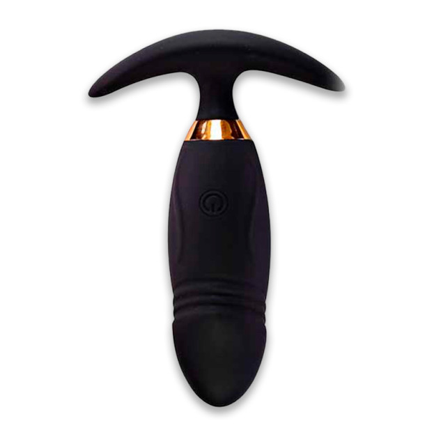 Анальная пробка с головкой Svakom Primo Wine с вибрацией и Д/У USB 10х2.8 черная