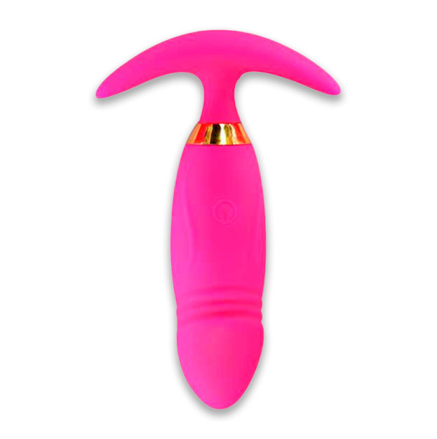 Анальная пробка с головкой Svakom Primo Wine с вибрацией и Д/У USB 10х2.8 розовая