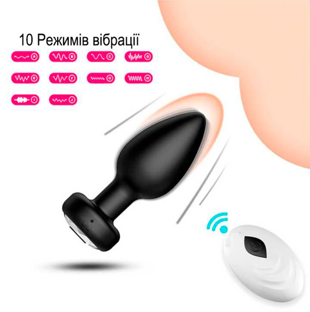 Анальная пробка Magic Motion Equinox USB с Д/У 9x3.5 черная