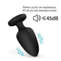 Светящаяся анальная пробка с вибрацией 10X Light Up Rechargeable Anal Plug 9.8x4.4 черная