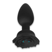Силиконовая анальная пробка Rose черный