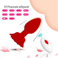 Силиконовая анальная пробка Rose красный