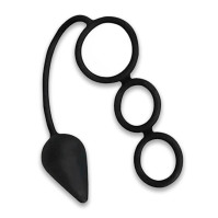 Anal plug with rings for black penis