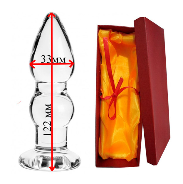 Anal glass plug in gift box