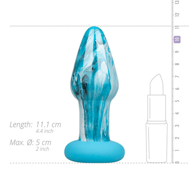 Стеклянная анальная пробка Gildo Ocean Curl Glass Butt plug