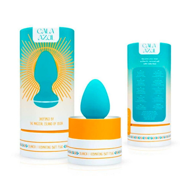 Анальная вибропробка Cala Azul Blanca Vibrating anal plug