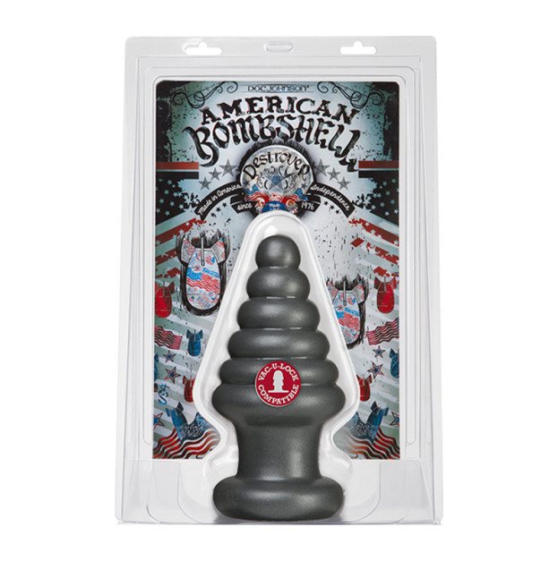 Анальна пробка для фістінга Doc Johnson American Bombshell Destroyer Gun Metal