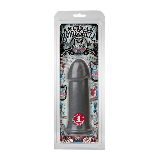 Doc Johnson American Bombshell Fisting Dildo - B-7 Torpedo - Gun Metal