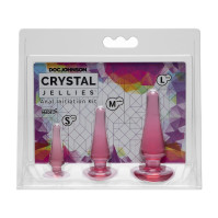 Набор силиконовых анальных пробок Doc Johnson Crystal Jellies Anal Initiation Kit Pink