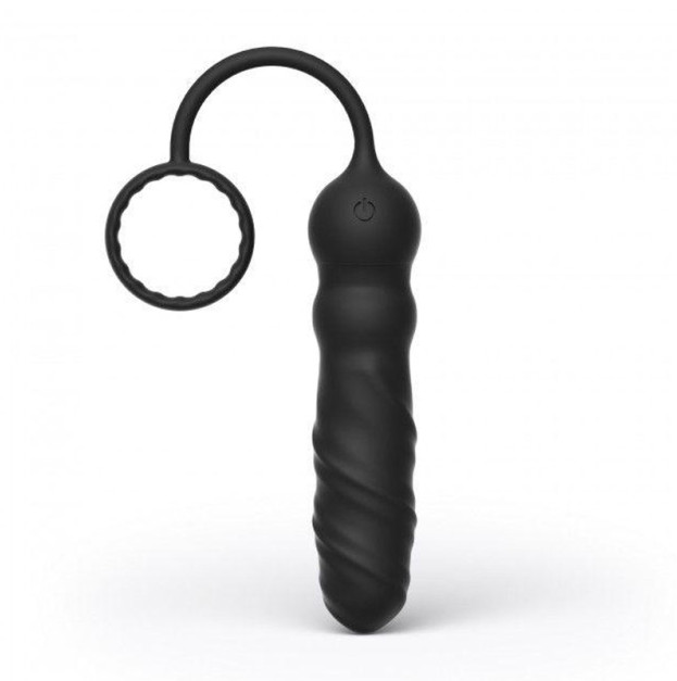 Анальный вибратор с эрекционным кольцом Dorcel Deep Seeker