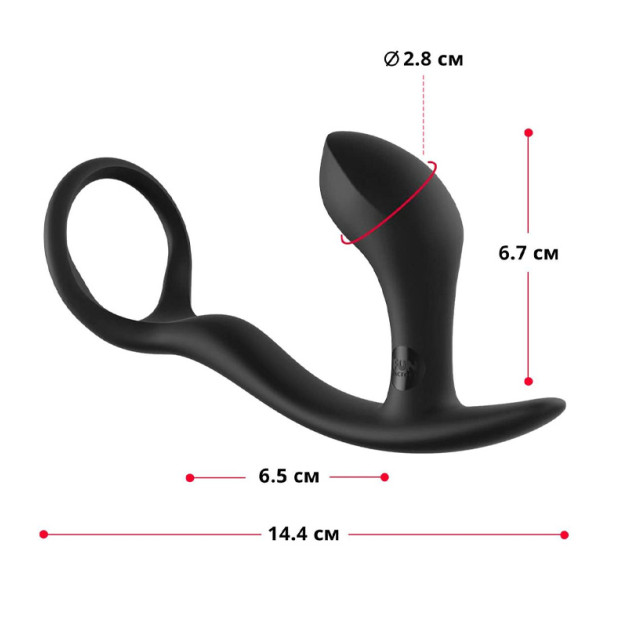 Anal plug with erection ring Fun Factory BOOTIE RING slate