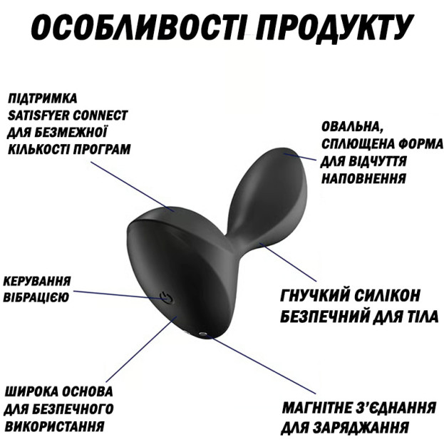 Анальна смарт-вібропробка Satisfyer Sweet Seal Black