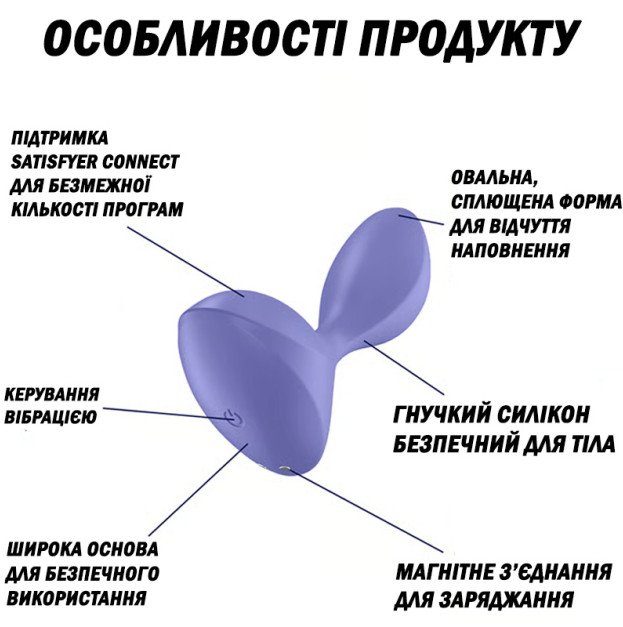 Анальна смарт-вібропробка Satisfyer Sweet Seal Lilac