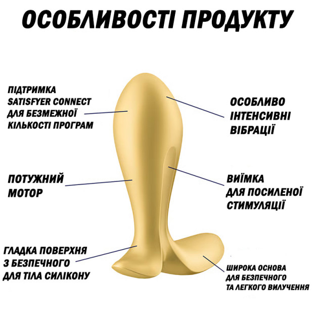 Анальна смарт-пробка Satisfyer Intensity Plug Gold