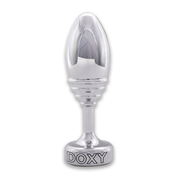 Металева анальна пробка DOXY Butt Plug Ribbed