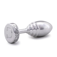 Металева анальна пробка DOXY Butt Plug Ribbed