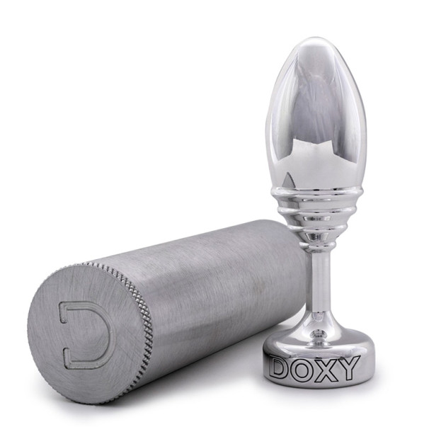 Металева анальна пробка DOXY Butt Plug Ribbed