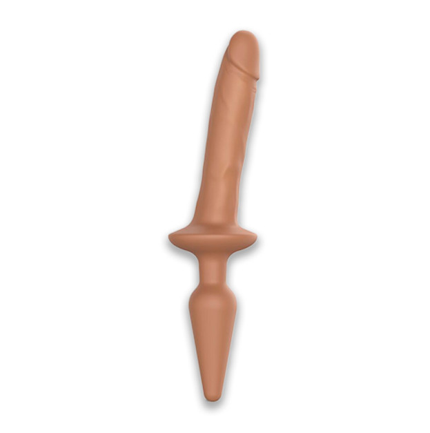 Анальна пробка з ділдо Strap-On-Me Switch Plug-In Realistic Dildo Caramel S