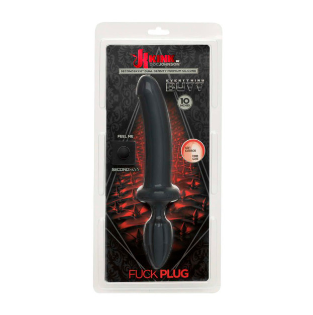 Анальна пробка з ділдо Doc Johnson Kink Dual Density Secondskyn Fuck Plug Black
